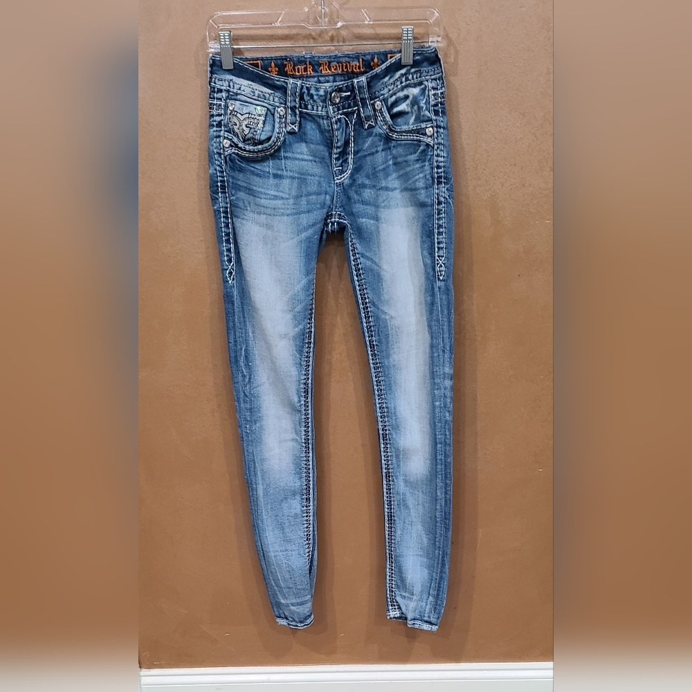 Women Rock Revival " Leni" skinny jeans. Size 25×29